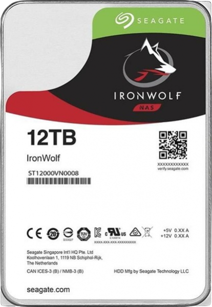 12.0TB Seagate IronWolf NAS 7200rpm 256MB 12.0TB Seagate IronWolf NAS 7200rpm 256MB